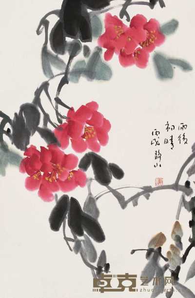刘晓 丙戌（2006年作） 雨后初晴 立轴 68.5×45cm